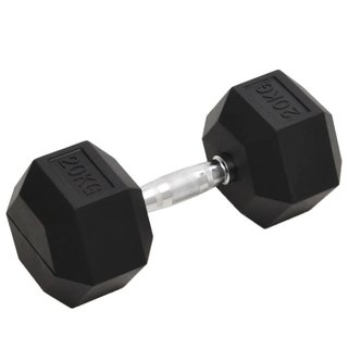 Manubrio 20 kg Ghisa Nero in Acciaio Cromato con