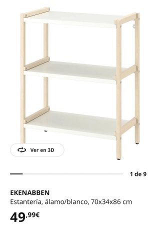Estantería IKEA Ekenabben 70x34x86 cm MONTADA