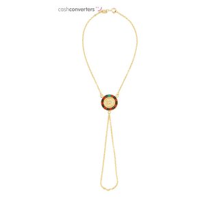 manita oro 18k con piedra con circonita