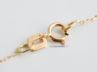 collar oro 18k con piedra con circonita 22cm