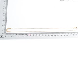 collar oro 18k con piedra con circonita 22cm