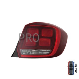 Piloto Trasero Sin Portalámparas Rojo Blanco - Derecho - Dacia LOGAN II (2017-2020)