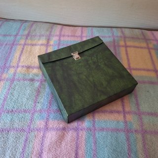 Maletín Vinillos de cuero verde Retro Original!!!!
