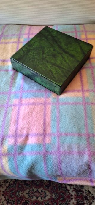 Maletín Vinillos de cuero verde Retro Original!!!!
