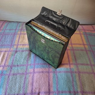 Maletín Vinillos de cuero verde Retro Original!!!!