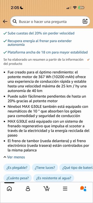 Patinete Eléctrico Ninebot Segway precio negociabl