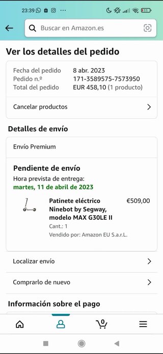Patinete Eléctrico Ninebot Segway precio negociabl