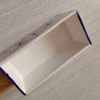 Porta tovaglioli in ceramica decorato a mano