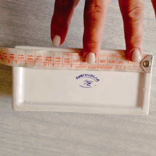 Porta tovaglioli in ceramica decorato a mano