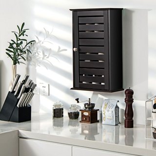 Armadio da parete per il bagno con 3 ripiani regolabili,