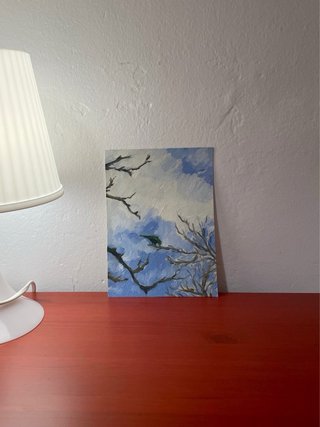 Pintura original Cotorra de Madrid