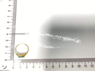 sello oro 18k con piedra con malaquita t. 17 (18,16 mm)