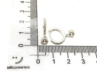 argollas plata 925mm con piedra con circonita