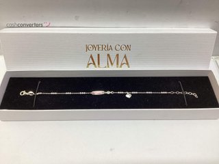 pulsera plata 925mm con piedra con circonita