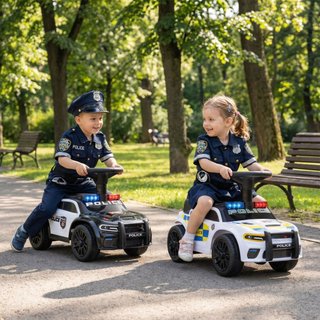 Auto polizia pedali macchinina scorrevole bambini luci