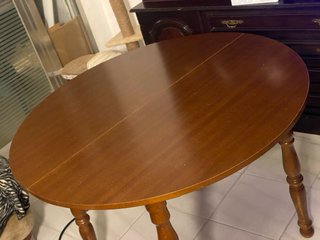 Mueble salón madera TV 4 sillas
