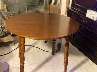 Mueble salón madera TV 4 sillas