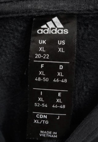 Sudadera Adidas 3 Stripes Negra Talla XL
