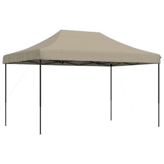 Tenda da Festa Pieghevole Pop-Up Tortora in Tessuto Oxford