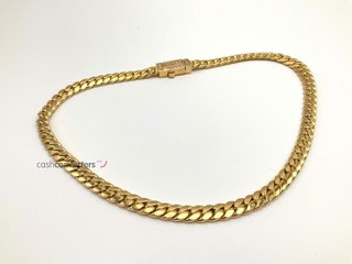 cadena oro 18k con circonita 20cm