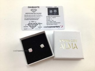 pendientes oro 18k con diamante de laboratorio