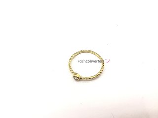 anillo oro 18k con piedra con circonita