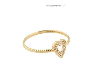 anillo oro 18k con piedra con circonita