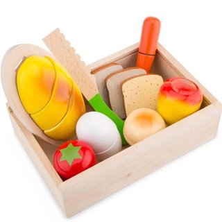 Cibi Cucina Tagliare Giocattolo Bambini in Legno con