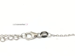 cadena plata 925mm con piedra con circonita 19 2.5cm