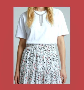 Falda ZARA boho floral S/M