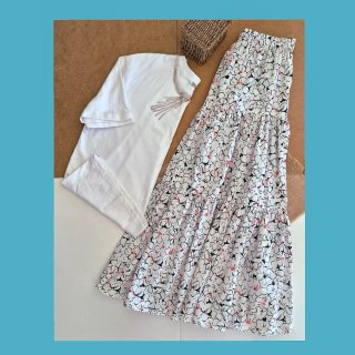 Falda ZARA boho floral S/M
