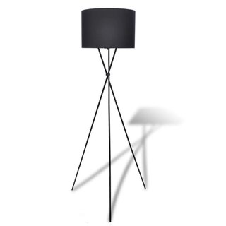 Lampada a Piantana Alta con Paralume Colore Nero con