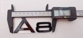 EMBLEMA LOGO TRASERO AUDI A8 NEGRO
