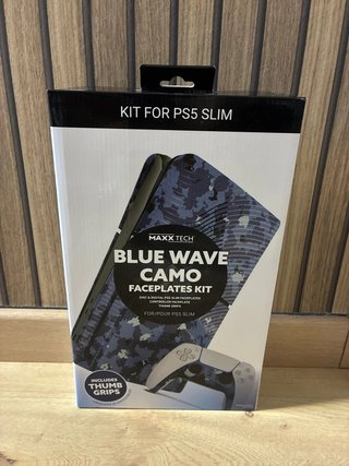 Kit Faceplates MaxxTech Blue Wave Camo | Sony PlayStation 5 PS5 Slim