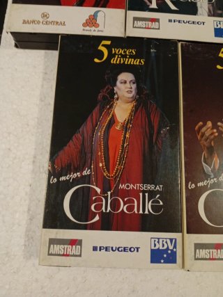 5 VHS:  KRAUS PAVAROTTI CABALLÉ CARRERAS DOMINGO
