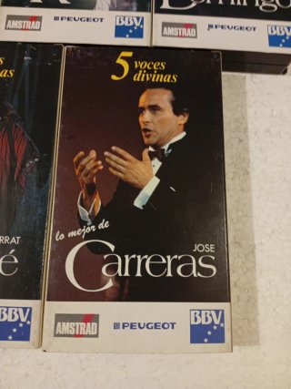 5 VHS:  KRAUS PAVAROTTI CABALLÉ CARRERAS DOMINGO