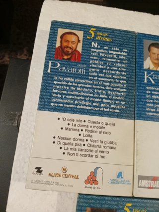 5 VHS:  KRAUS PAVAROTTI CABALLÉ CARRERAS DOMINGO