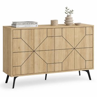 Madia con 4 Ante Credenza Design Geometrico Moderno in