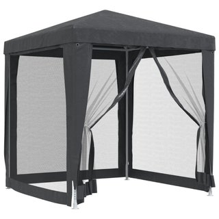 Tenda per Feste con 4 Pareti in Rete Antracite in HDPE