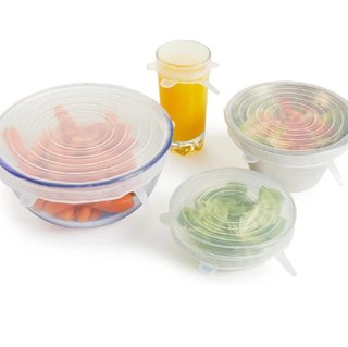 12 pezzi Coperchi in Silicone Elastici da Cucina Lavabili
