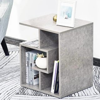 Libreria Tavolino Divano Design Moderno 4 Ripiani 45x40x55
