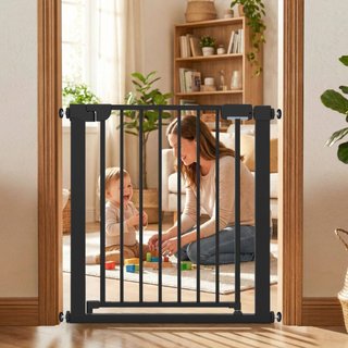 Cancello sicurezza bambini per scale montaggio a pressione,