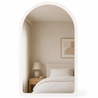 Specchio ad Arco Struttura in Legno Bianco Decorazione