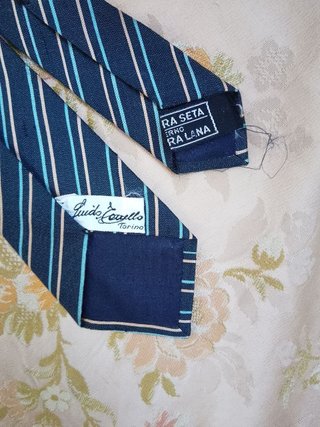 Cravatta seta vintage righe diagonali