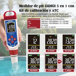 NUEVO! Medidor pH Piscina 5 en 1