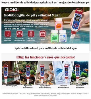 NUEVO! Medidor pH Piscina 5 en 1