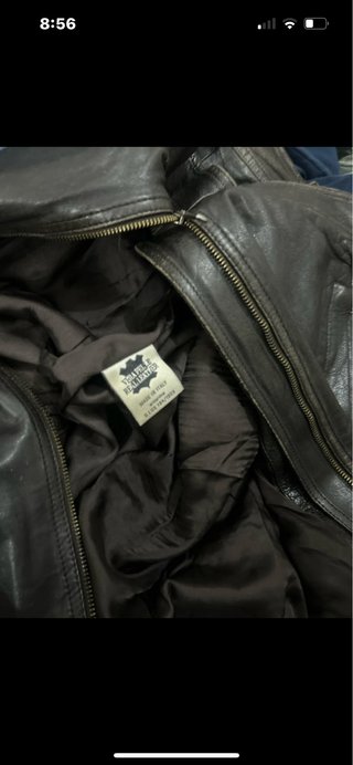 Giubbotto in pelle Emporio Armani nero