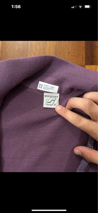 Felpa viola vintage con zip e fantasia
