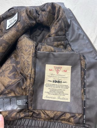 Chaqueta Bomber Guess Vintage Marrón