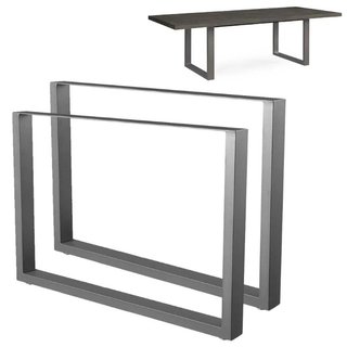 Set 2 Gambe Piedi Tavolo Pranzo Scrivania 100x72 Metallo